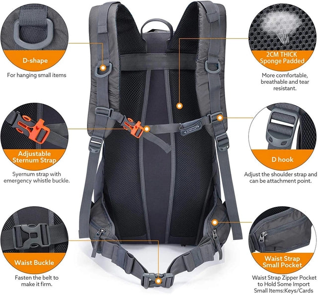 G4Free 45l Waterproof Hiking Backpack with Rain Cover