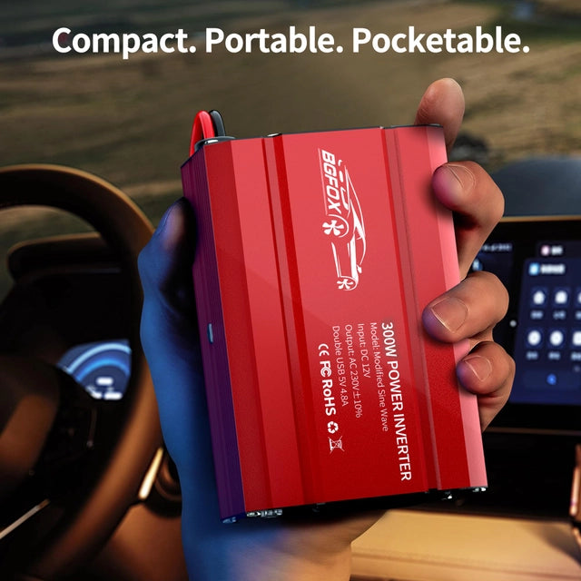 BGFOX 300w Car/Campervan/Van Power Inverter, DC 12v to 240v