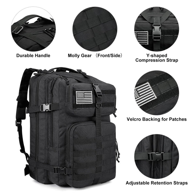 G4Free 50l Tactical Backpack, Army Military Bag, Water Resistant