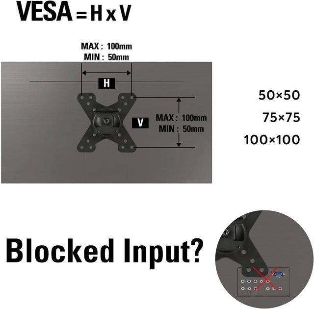 Mounting Dream TV Wall Bracket Mount, 10-26 inch TV/Monitor, VESA, up to 15kg