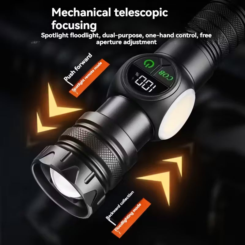 Multifunctional 1200MAh Rechargeable USB Torch with Carry Box and USB Cable