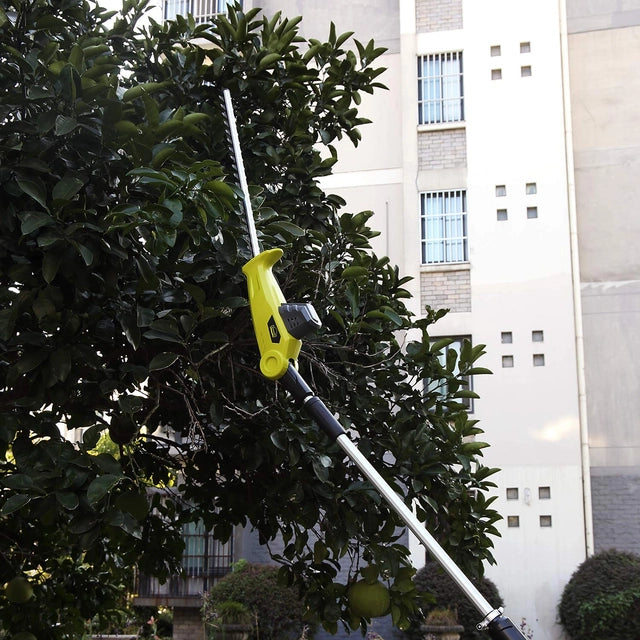 Cordless Pole Hedge Trimmer, 51cm Cutting Length, 2.4m Extension Pole
