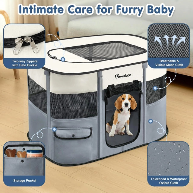 LARGE Foldable Pet Playpen, Indoor and Outdoor, Waterproof.