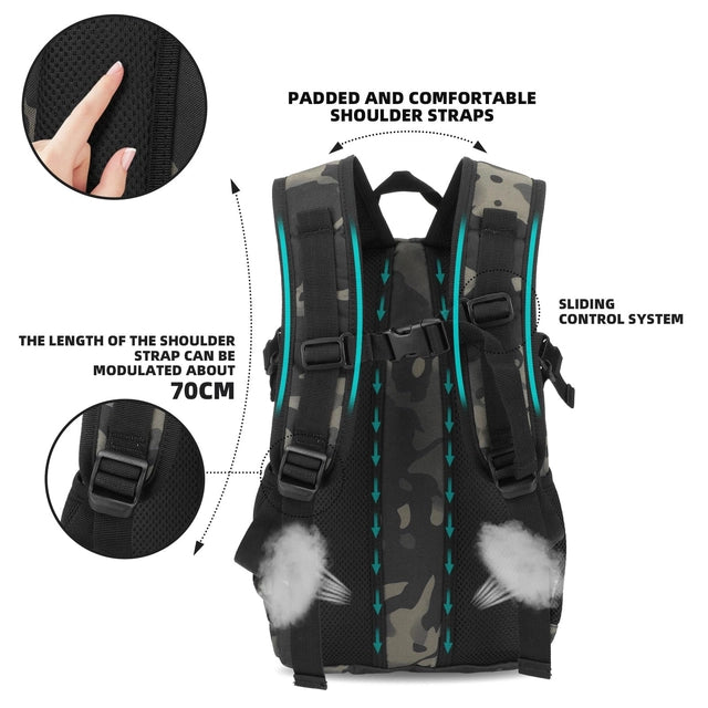 Small 10L Tactical Backpack, Water Repellent, Molle