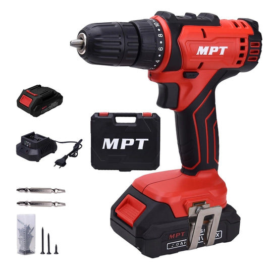 Cordless 21v Drill Driver, Cordless with 2 Batteries  and Charger - 37pc Set
