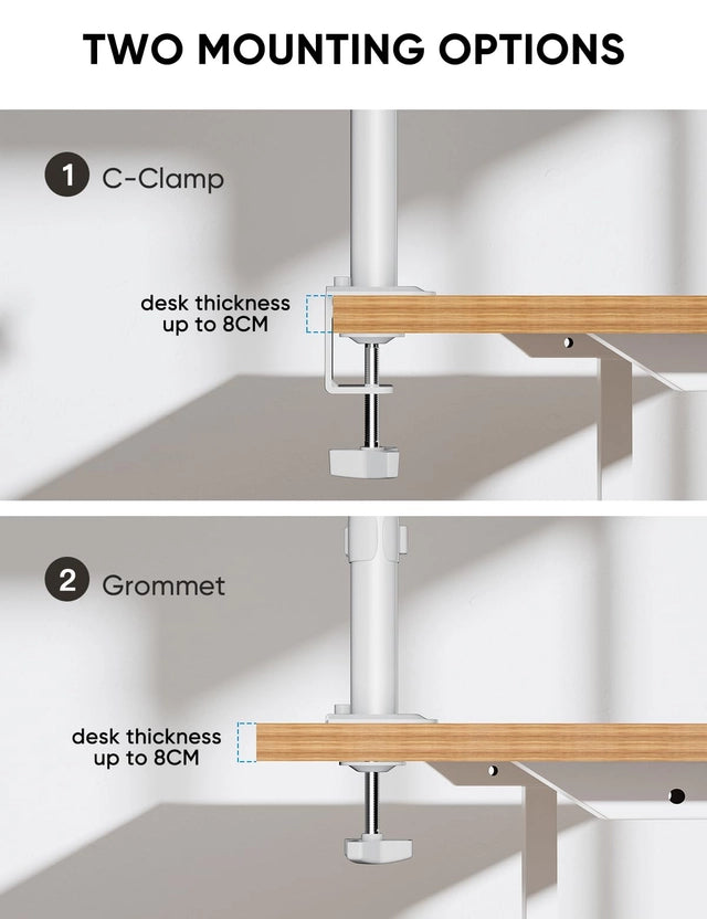Ergonomic Dual Monitor Stand for 13-32 inch LCD, LED PC Screens