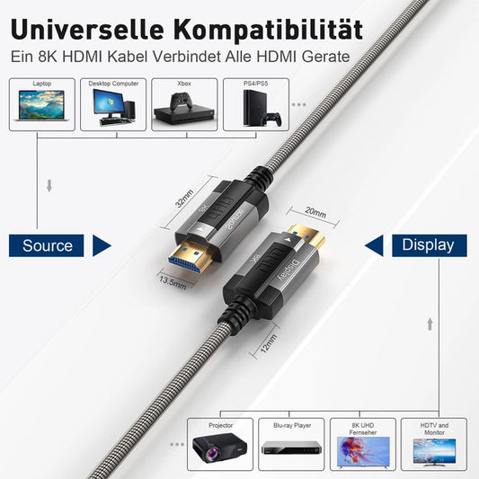 15m Siwket 8K HDMI Fibre Optic HDMI Cable