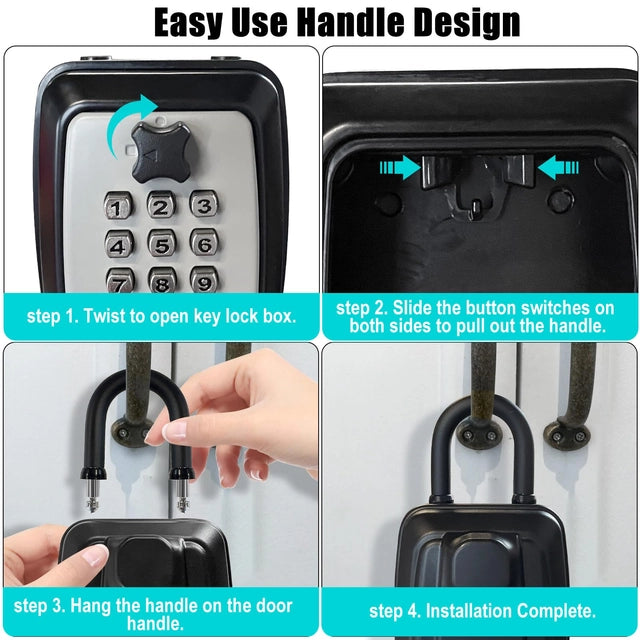 Extra Large Key Safe, Waterproof, Police Approved, 12 Digit Combination