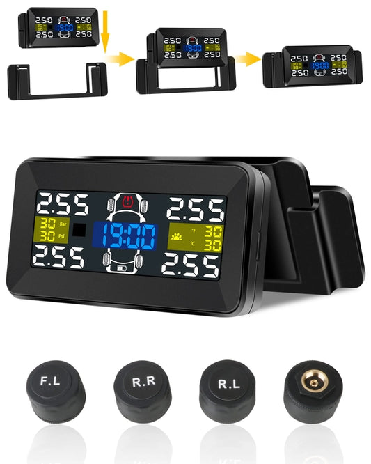 Tyre Pressure Monitoring System, Wireless, Solar.