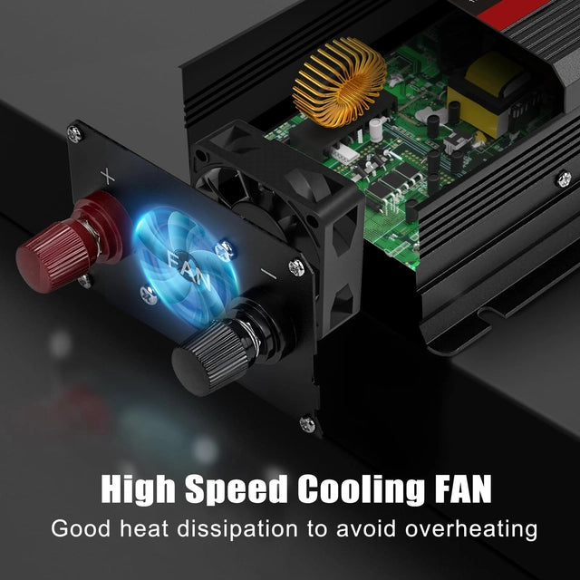 Yinleader 2000w Car/Campervan/Van Power Inverter, DC 12v/24v to 240v AC