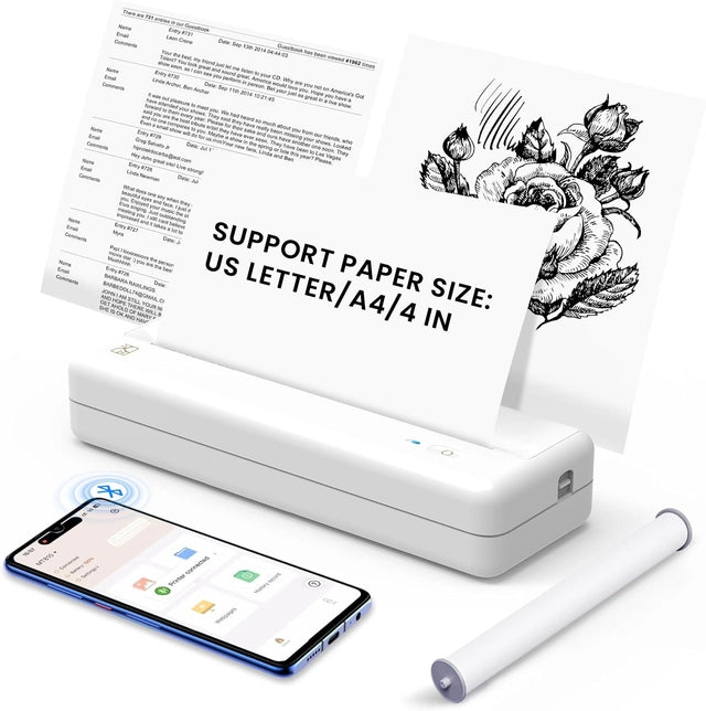 A4 Thermal Printer - MT810 Portable Bluetooth Printer