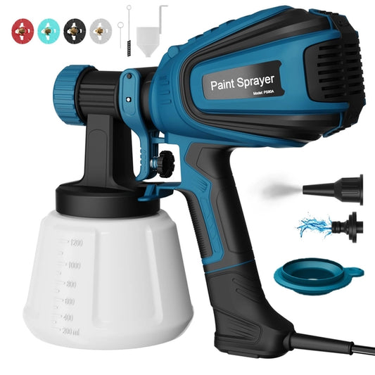 Paint Sprayer, 700W HVLP Electric Spray Gun with Cleaning & Blowing Joints