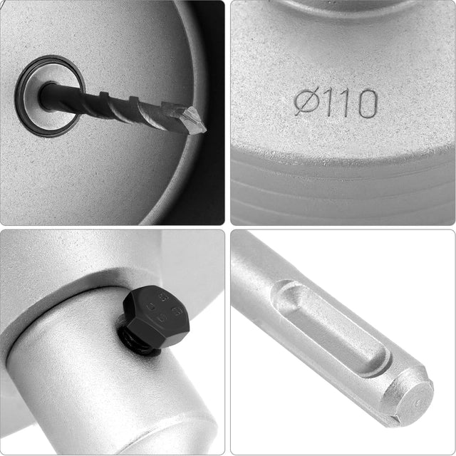 QWORK® Hole Saw, Concrete Wall Drill Bit, 110mm Core