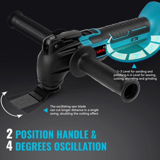 600w Battery Oscillation Tool with 22 Accessories, Battery and Charger