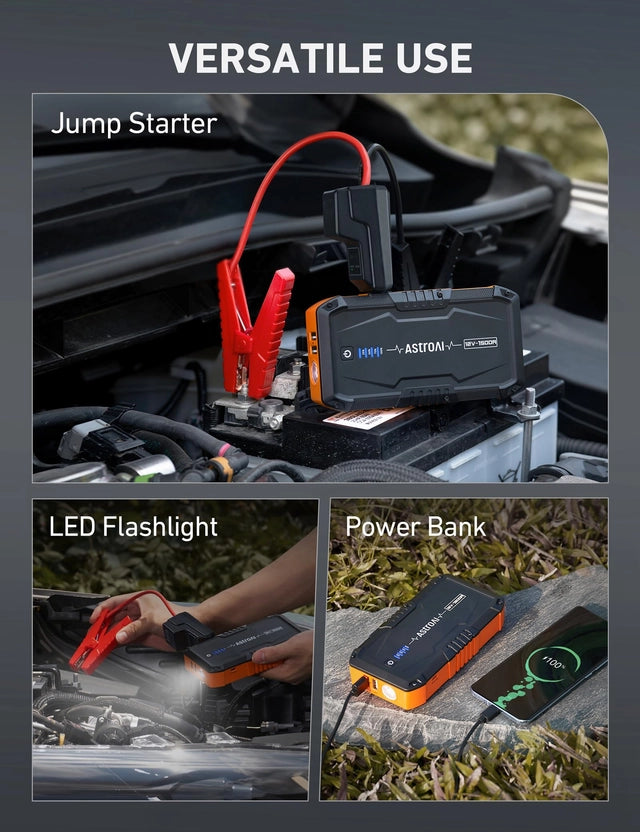 AstroAI S8 Car Battery Booster, Jump Starter Power Pack for 12v Vehicles