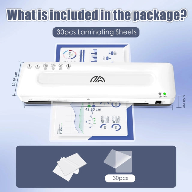 A3/A4/A5/A6 Laminator Machine with 30 Laminating Pouches