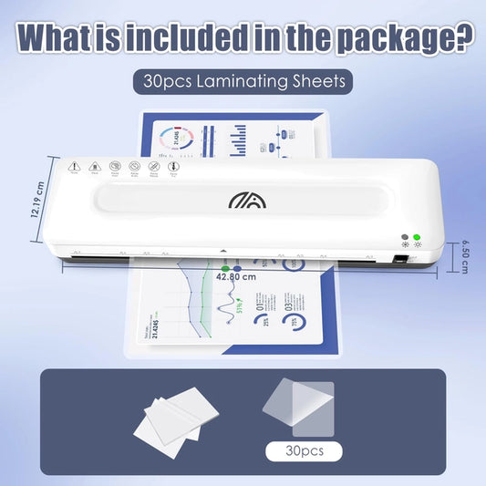 A3/A4/A5/A6 Laminator Machine with 30 Laminating Pouches