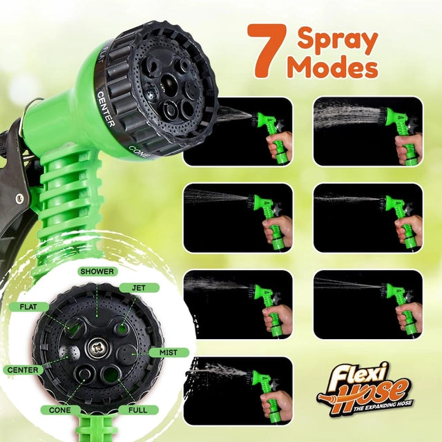 45m Flexy Expandable Garden Hose with Spray Nozzle, Heavy Duty, Retractable