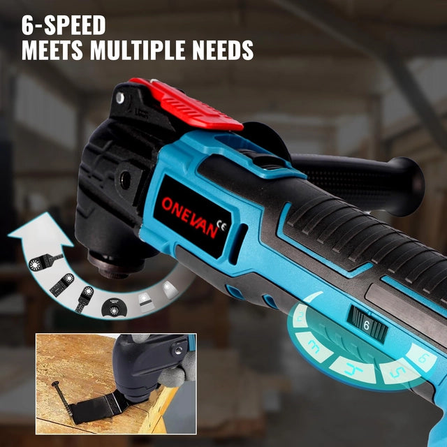 600w Battery Oscillation Tool with 22 Accessories, Battery and Charger