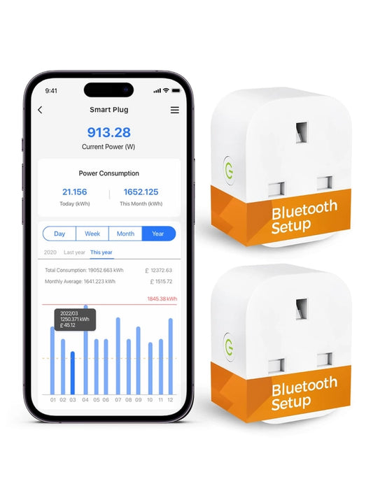 Smart Plug Works with Alexa and Google Home. Bluetooth. Pack of 2.