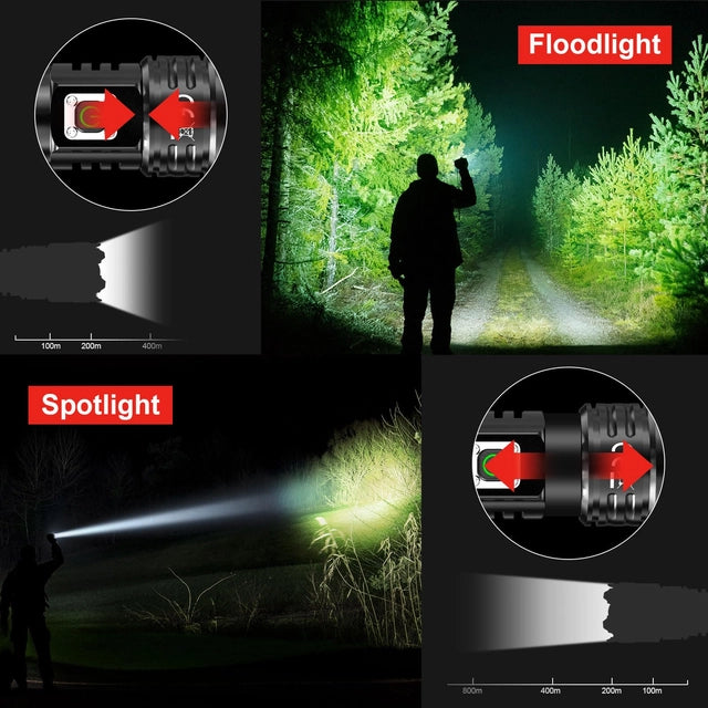 Shadowhawk LED Torch, Super Bright, 500000 Lumens, USB