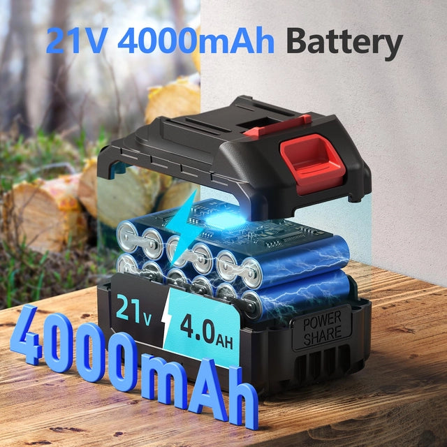 Mini Cordless Chainsaw, 6inch with Makita Compatible 18V Battery, 4000mAh, 1000W