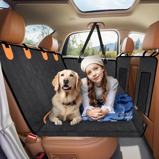 Loiion Multifunctional Dog Car Seat Cover, Hard Base, Mesh Window in Black