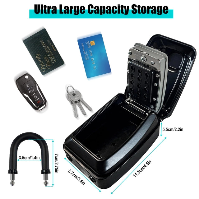 Extra Large Key Safe, Waterproof, Police Approved, 12 Digit Combination