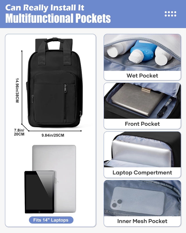 SZLX Unisex Vacuum Airbag Backpack with Pump, Waterproof