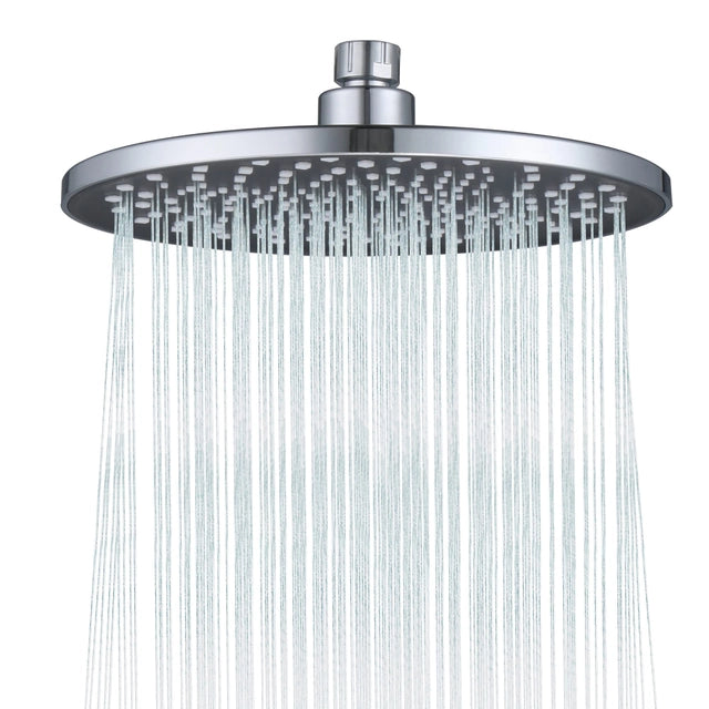Rainfall Shower Head, Fixed, 8.8inch Diameter