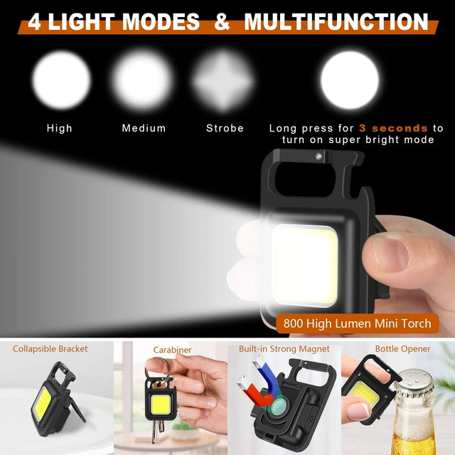 Shadowhawk LED Torch, Super Bright, Rechargeable, 500000 Lumens