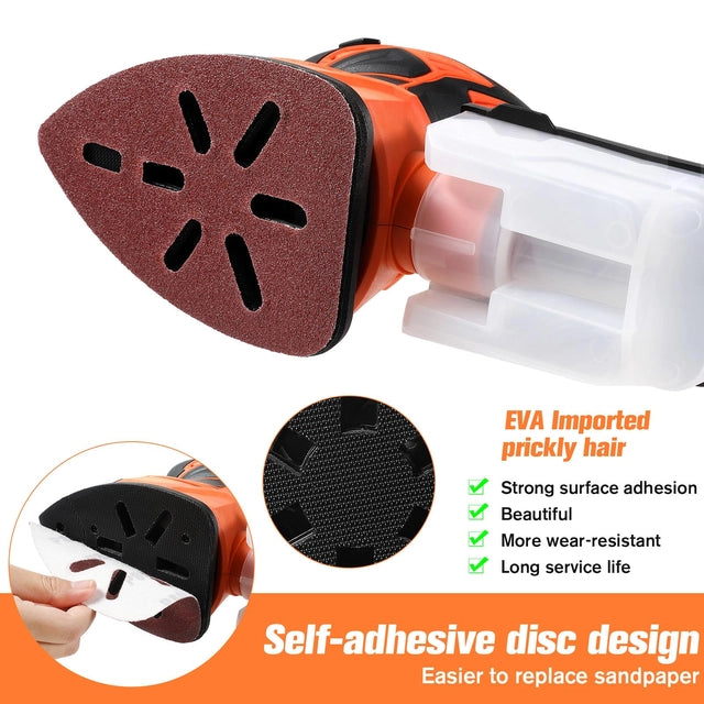 130w 14000rpm Detail Mouse Sander with Dust Collector