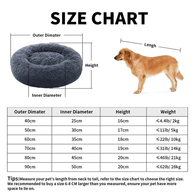 LARGE YOJOGEE Calming Donut Dog Bed for Dogs or Cats