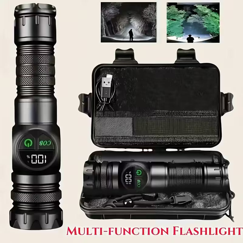 Multifunctional 1200MAh Rechargeable USB Torch with Carry Box and USB Cable