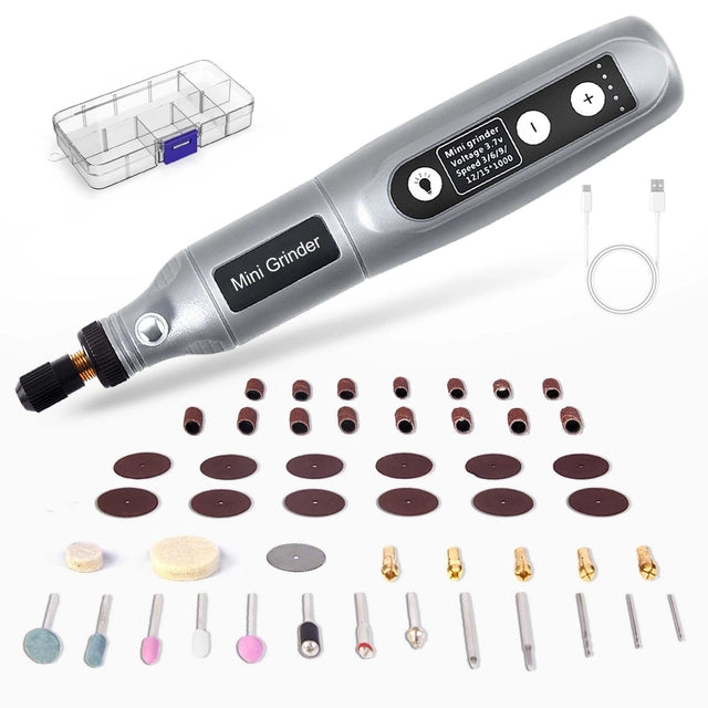 Cordless Mini Rotary Tool Kit, 5 Speed, USB Charging