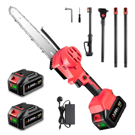 Cordless Pole Saw and Mini Chainsaw with 2x Batteries and Charger
