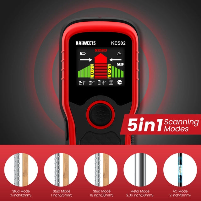KAIWEETS 5-in-1 Stud Finder Wall Scanner