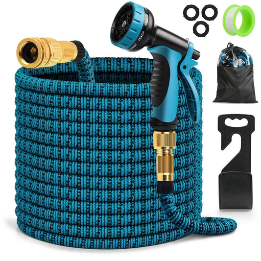 Expandable Garden Hose with 10 Function Spray Nozzle