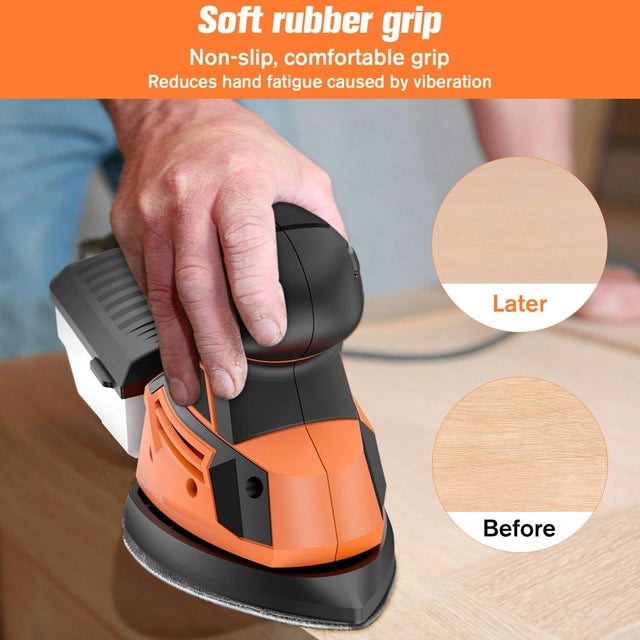 130w 14000rpm Detail Mouse Sander with Dust Collector