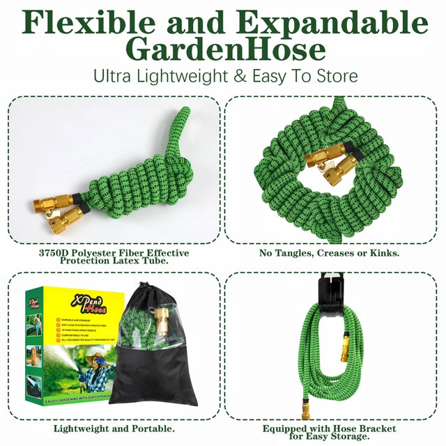 Expandable Hose Pipe for Garden 150FT/45m with Spray Gun and Connectors