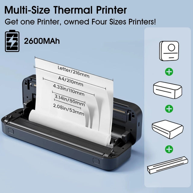 Topchances A4 Wireless Bluetooth Printer, Inkless