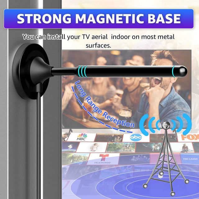 TV Aerial with a Booster for Digital TV, USB, F-Type Connector