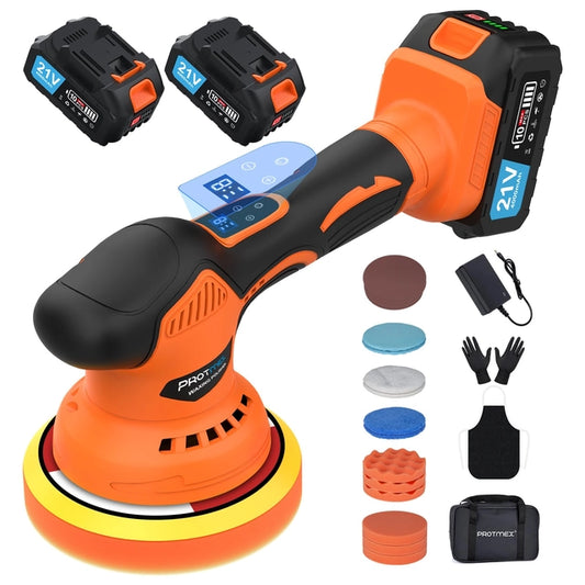 Cordless Car Buffer Polisher, Car Polishing Kit with 21v 4.0Ah Batteries