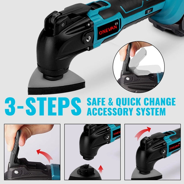 600w Battery Oscillation Tool with 22 Accessories, Battery and Charger