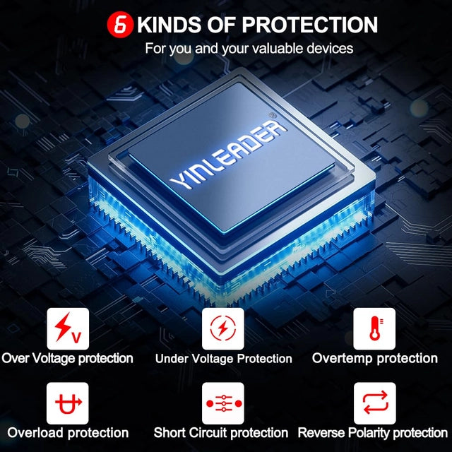 Yinleader 2000w Car/Campervan/Van Power Inverter, DC 12v/24v to 240v AC