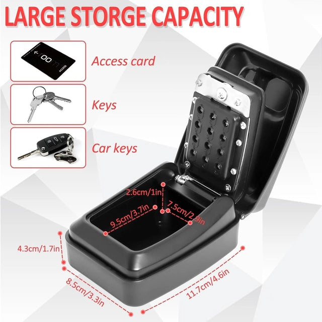 Outdoor Key Safe, 12 Digit Combination, Police Approved
